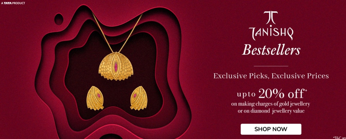 Tanishq Diwali Offers on Jewelleries of Gold, Silver & more