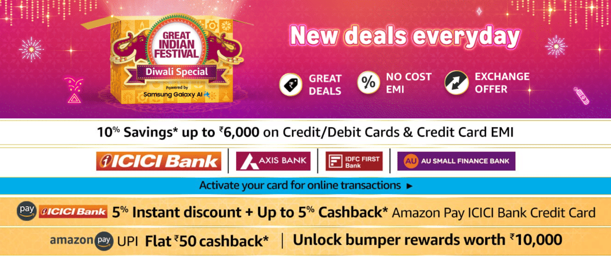 Amazon Diwali Special Sale by Great Indian Festival 2024