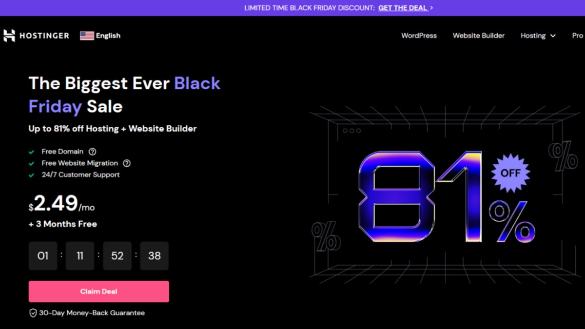 Hostinger Black Friday Sale 2024 India Discount Coupon, Sale Offers to Expect