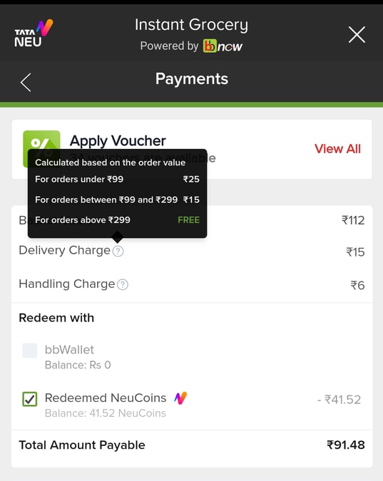 NeuFlash payments page