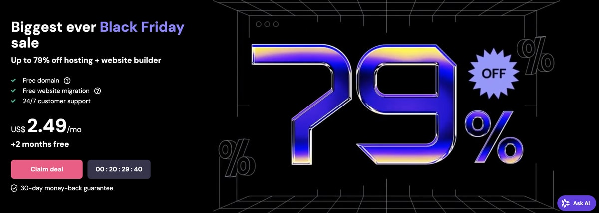 hostinger black friday deal