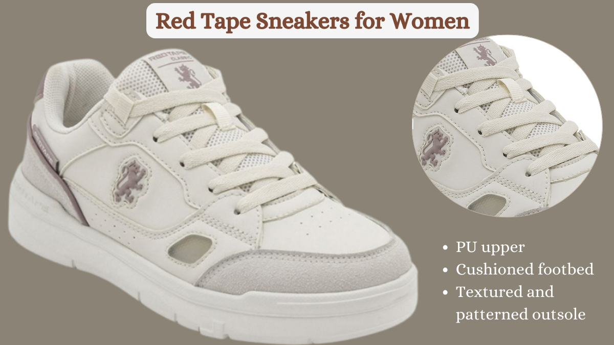 Red Tape: Best White Sneakers for Women under ₹1000 to ₹2000 price