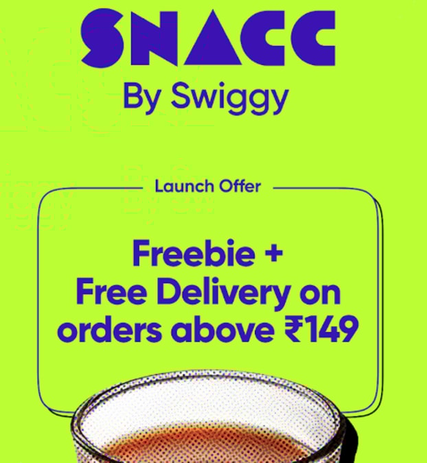 Swiggy SNACC app Launch Offers Flat ₹50 OFF Discount + Freebie?
