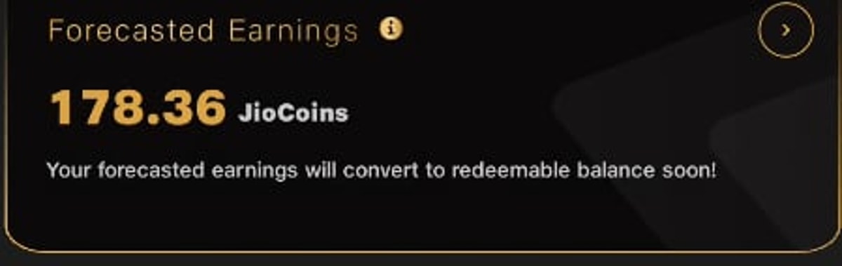 Dimer thereguser's JioSphere profile page showing his 178.36 JioCoin earnings