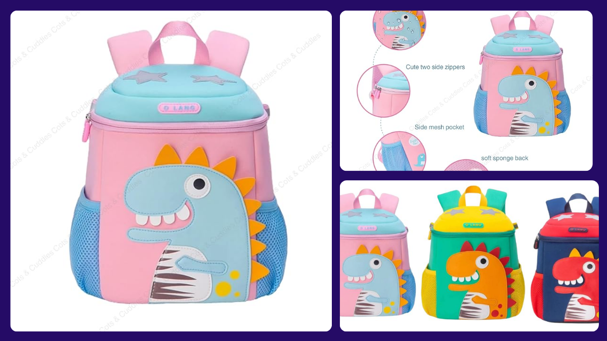 Cots & Cuddles 3D Dino Backpack: Cute Kawaii Korean Gifts for Kids