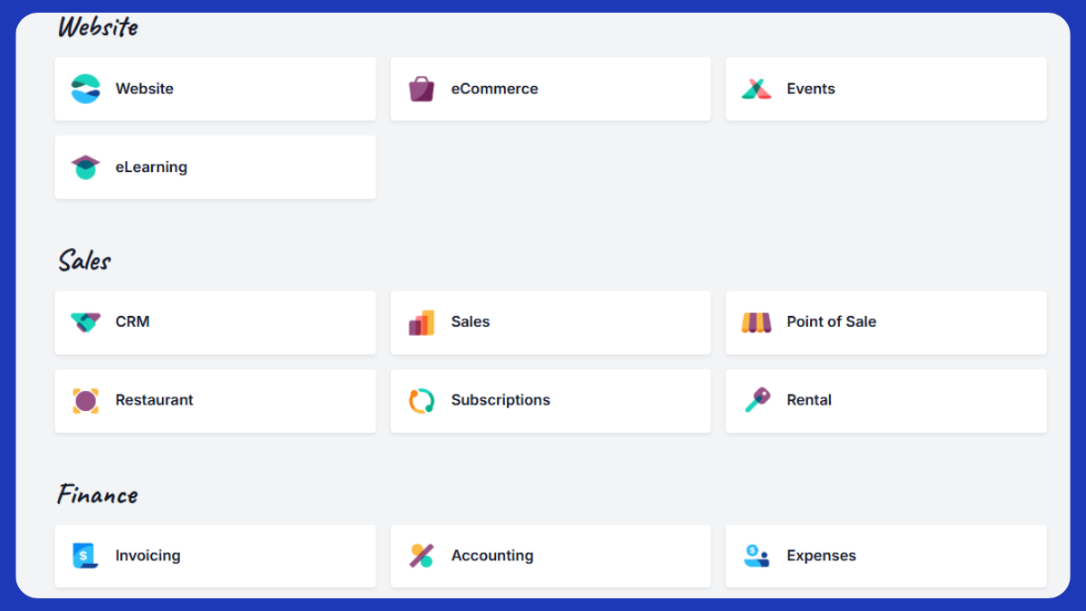Odoo: All in One Business Suite & Free Web Hosting Platform