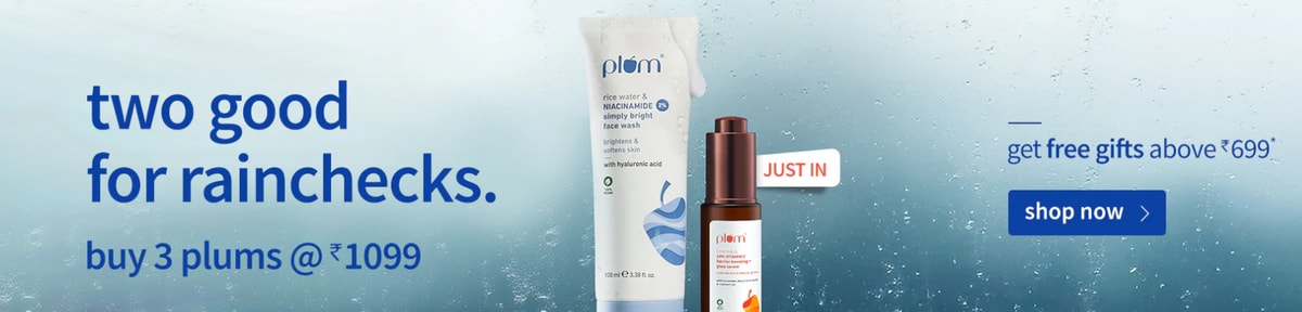 Plum Beauty Monsoon Offers on Serums, Moisturizers & more (Get 6 FREE Plums)