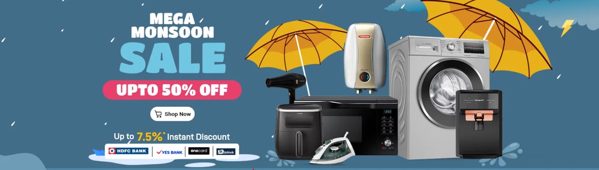 Vijay Sales Mega Monsoon Offers on Water Purifiers, Geysers & more