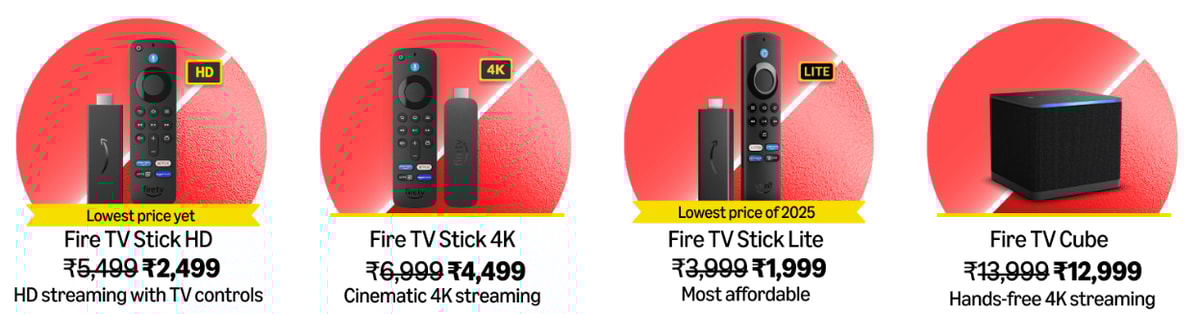 Fire TV Stick prices in Prime Day Sale 2025 in India