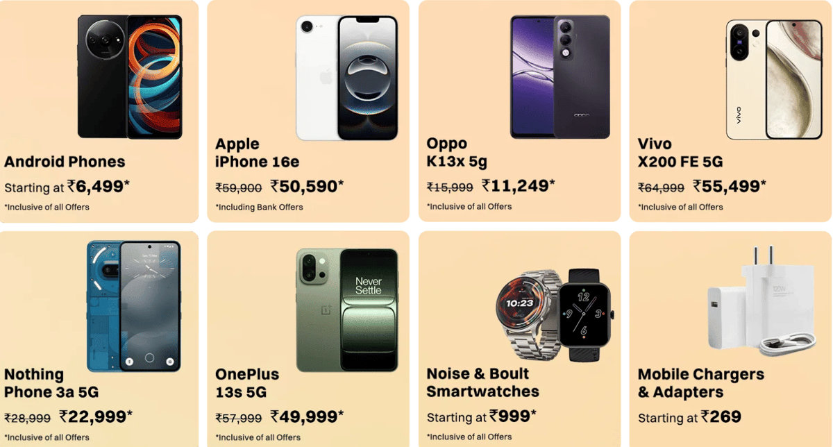 Mobile Offers in Croma Independence Day Sale