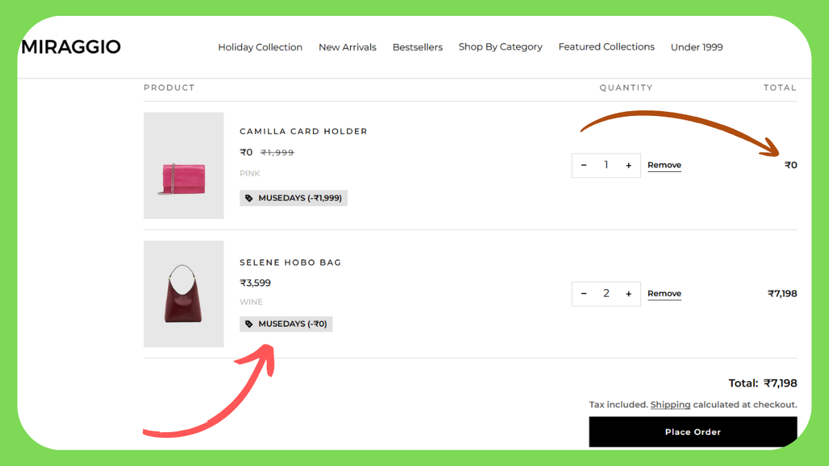 Miraggio Buy 2 Get 1 Offer coupon