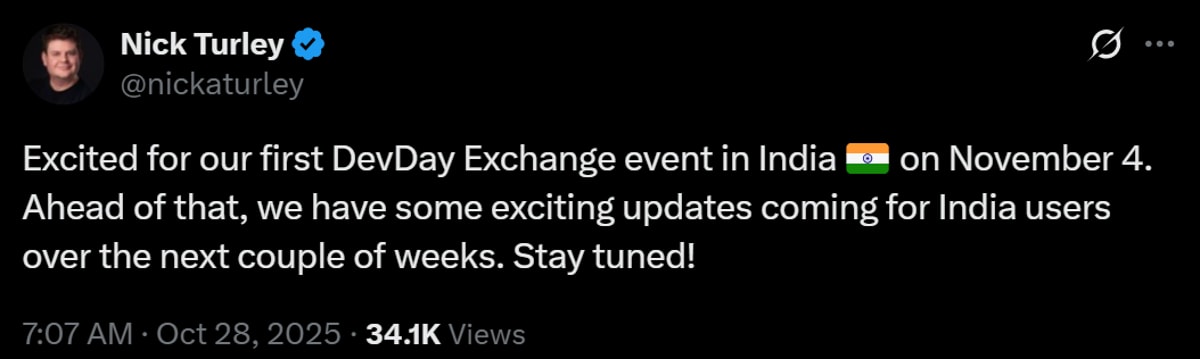 ChatGPT Go Free for 1 Year from November 4th 2025 in India