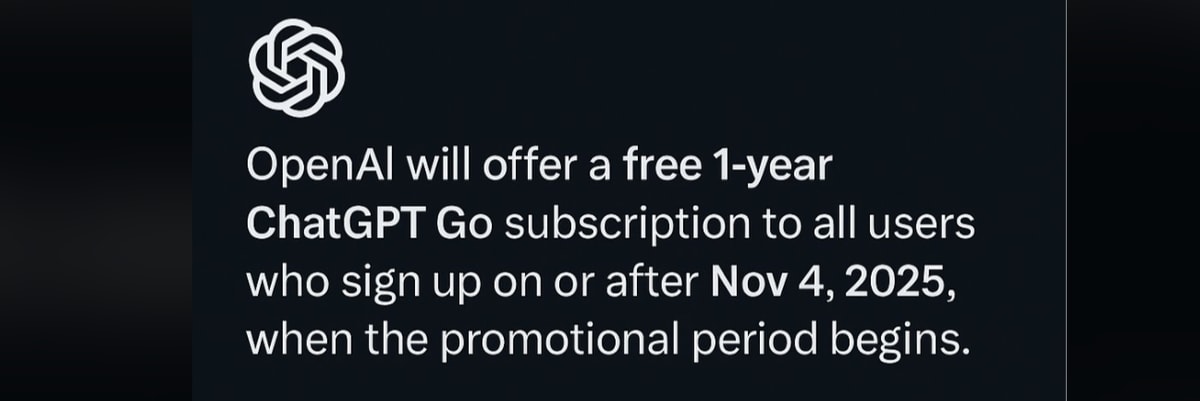 How to Get ChatGPT Go Free for 1 Year on November 4th in India?