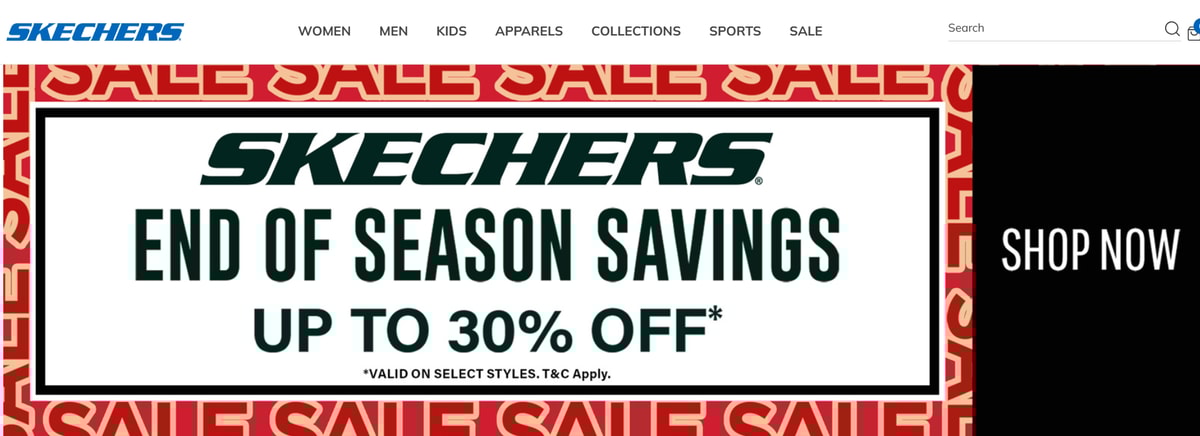 Skechers End of Season Sale in India