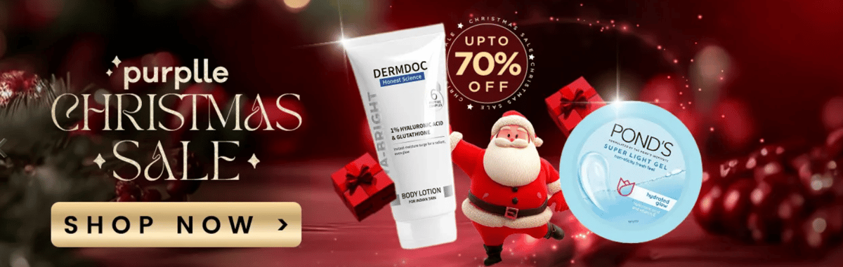 Purplle Christmas Sale Upto 70% OFF + Free Gifts