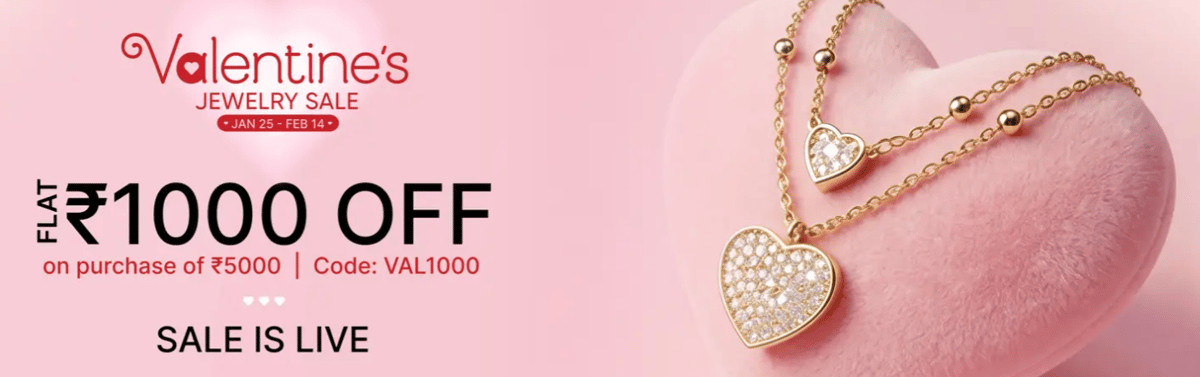 Eternz Valentines Day Offers on Gold, Silver & Fashion Jewellery in India