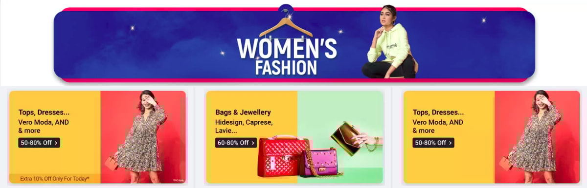 Flipkart Big Billion Days Sale offers on Women Fashion