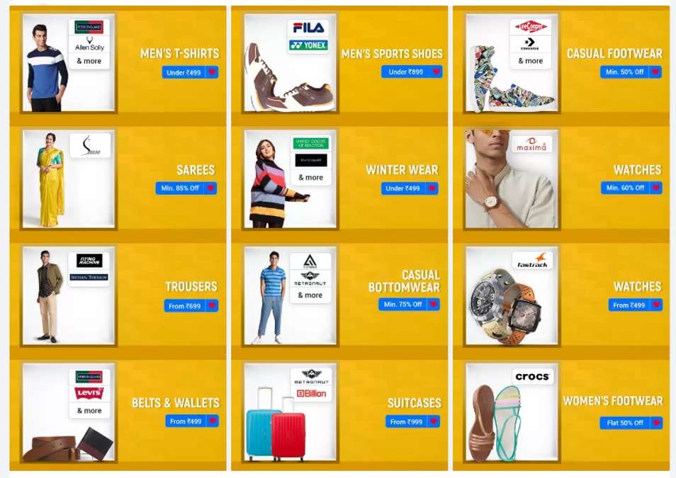 Flipkart Big Billion Day Featured Brands