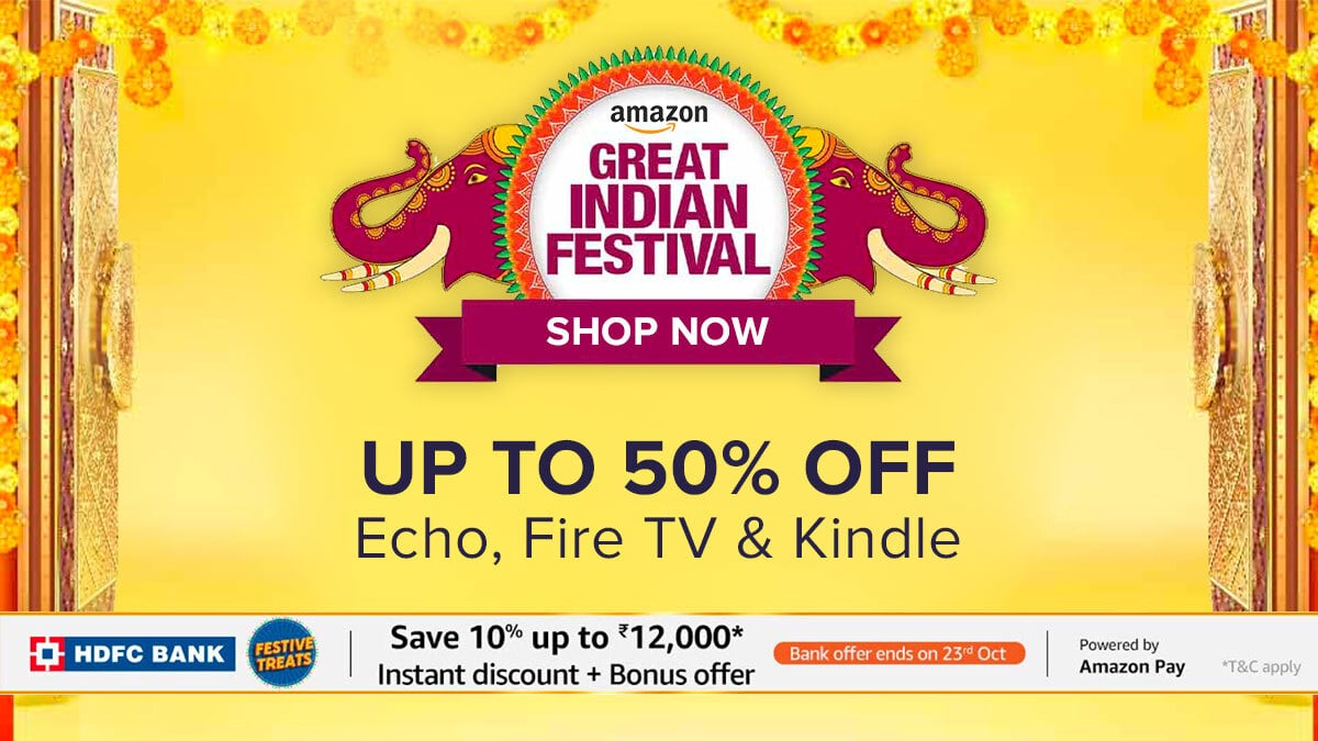 Save upto 50% on Echo, Fire TV, and Kindle Gadgets on Amazon Great Indian Festival Sale