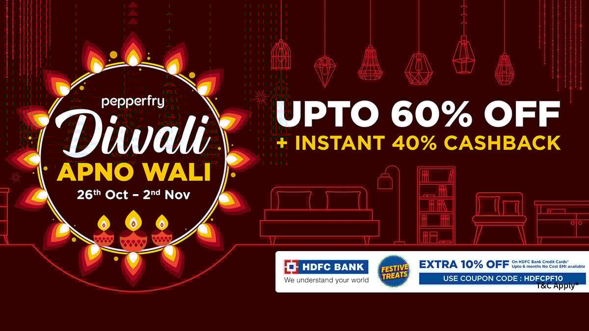 Pepperfry Diwali Sale 2020 kicks Off with Diwali Apno Wali Sale - Here are all the details