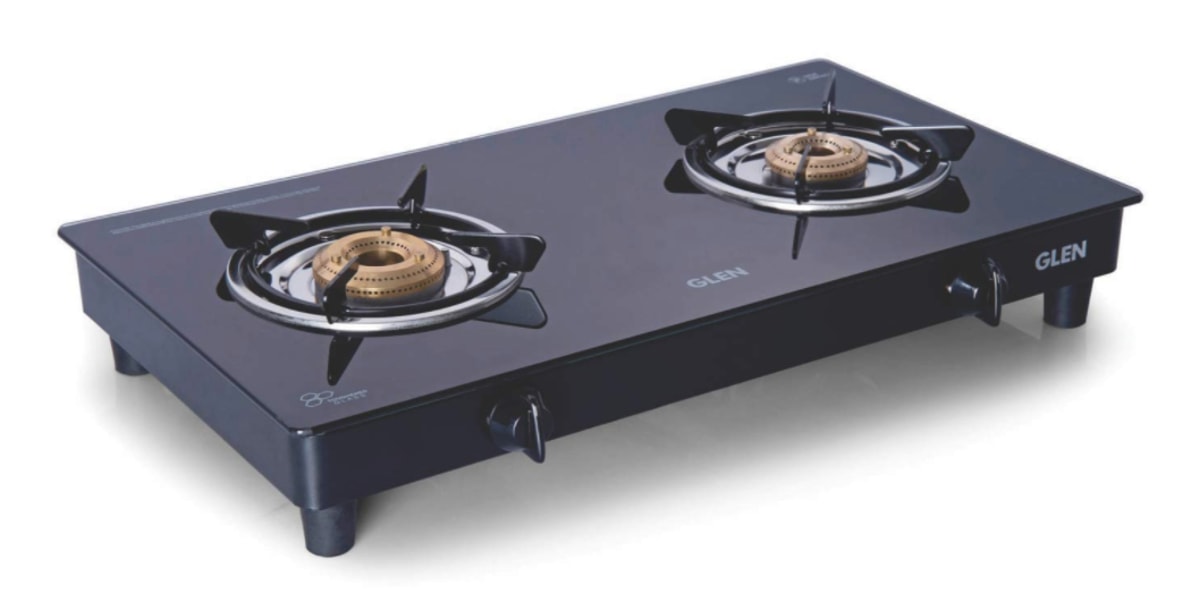 Glen 2 Burners Gas Stove 1020 GT Black Cooktop