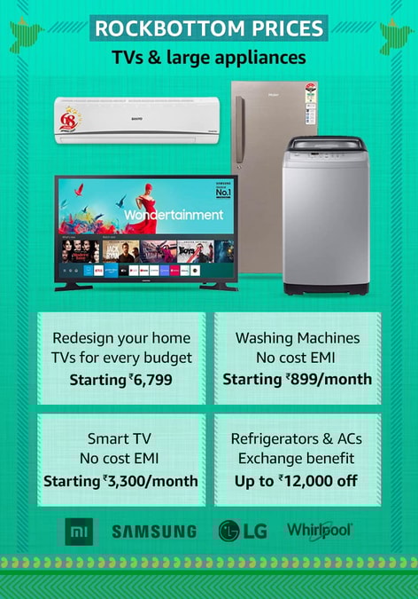 Amazon Great Republic Day Sale 2021 offers on TVs & Large Appliances