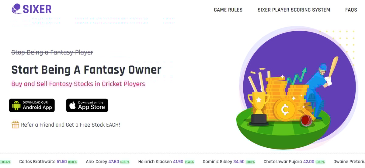 Sixer IPL Fantasy League App
