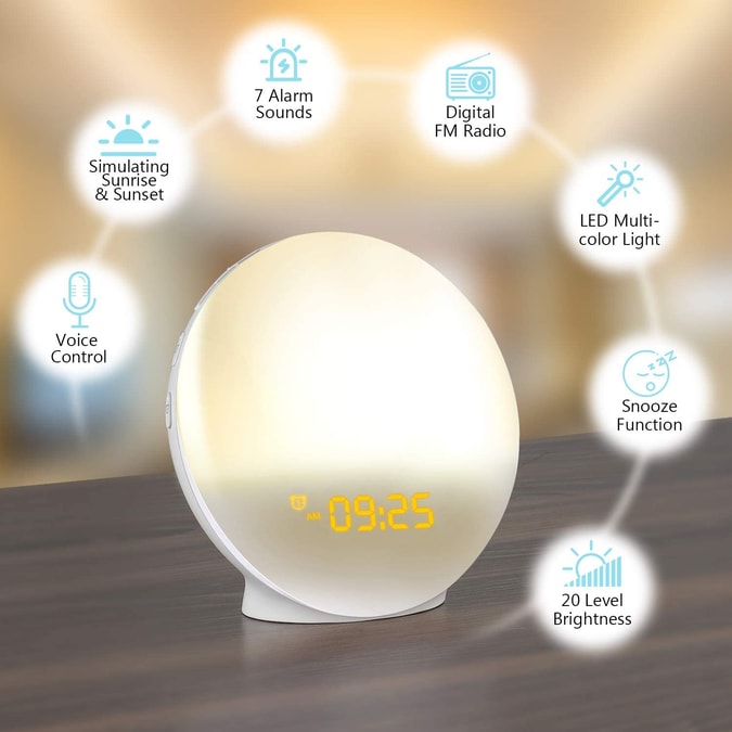Wake Up Light Sunrise Alarm Clock