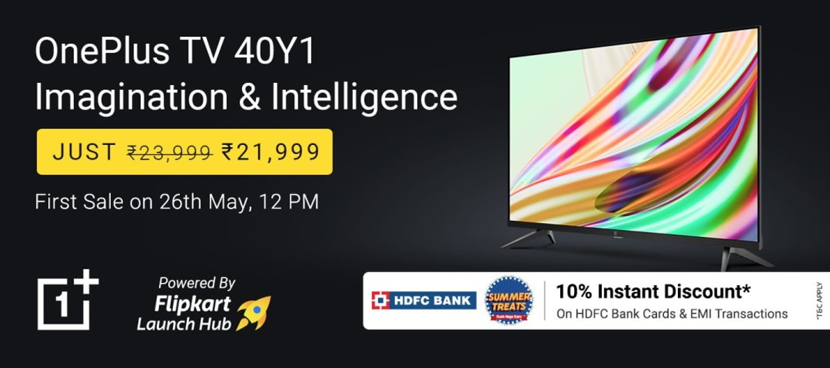 oneplus tv 40y1 on flipkart