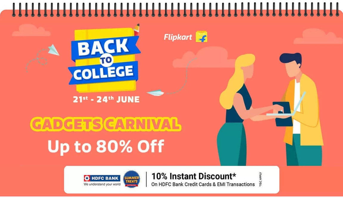 Flipkart Back to College Sale for Students: Up to 80% Discount on Laptops, Monitors and Gadgets