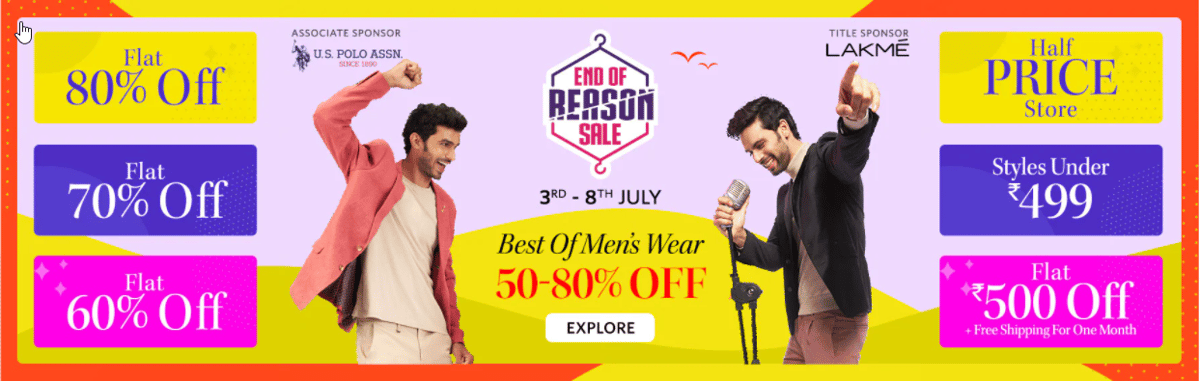 Myntra End of Reason Sale