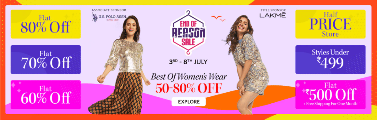 Myntra End of Reason Sale
