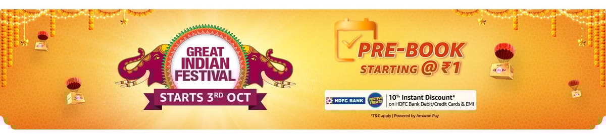 amazon pre-book great indian festival sale