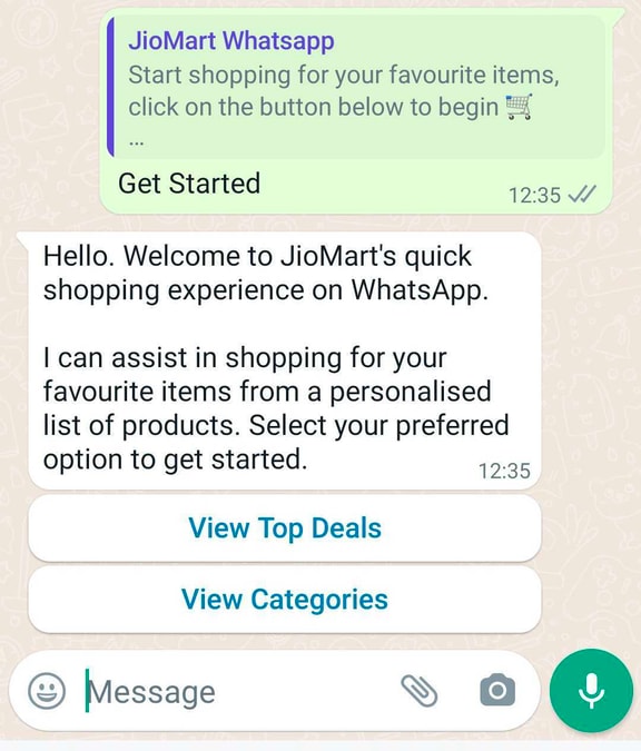 New JioMart Whatsapp ordering Service Free Delivery, Top Deals! DesiDime