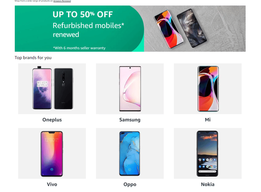 Amazon: Widest Range of Refurbished Phones to Choose From