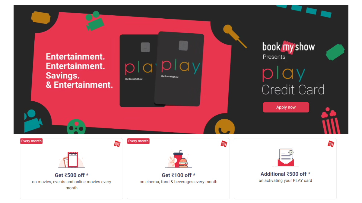 Bookmyshow Play Credit Card