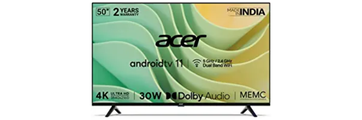 Best 4K Smart TV to buy under Rs.30,000 in India 2022 is this Acer 50 inches TV