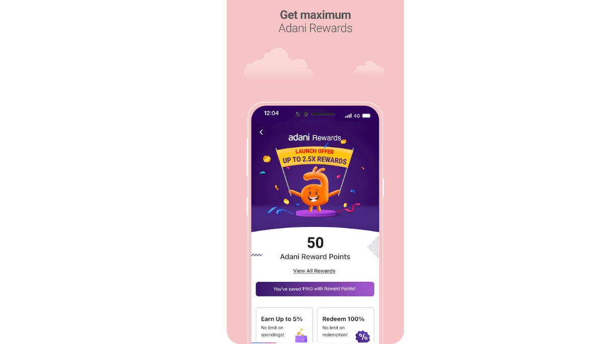 Loyalty reward points in Adani One app