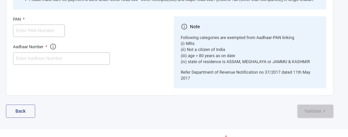 Link PAN Card to Aadhaar Card Online
