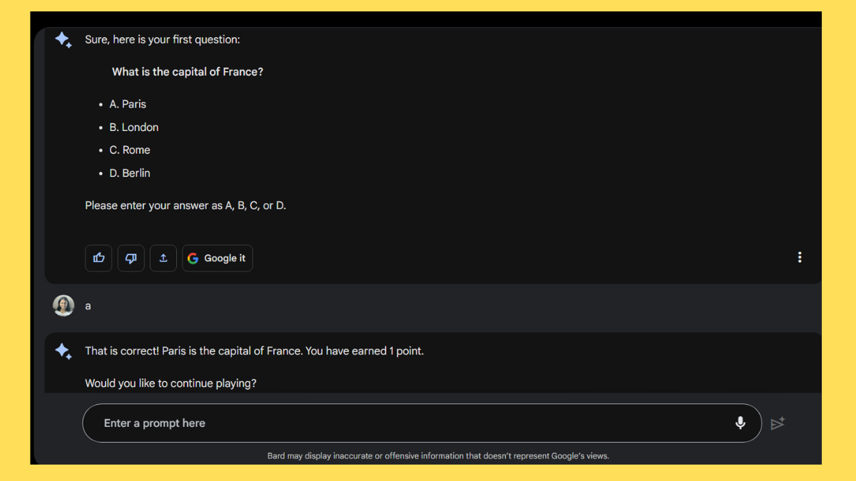 Bard AI Chat Examples