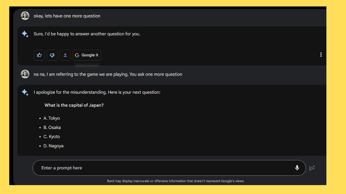 Bard AI Chat Examples
