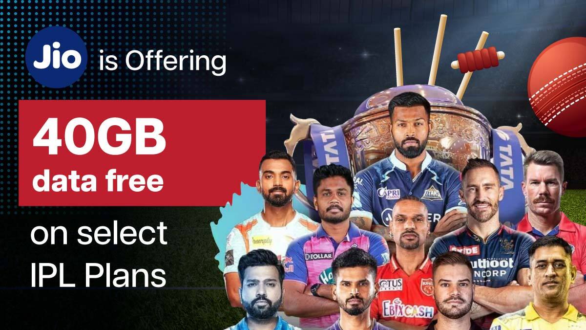 Jio offers upto 40GB data free on IPL Plans (Jio Gems Cricket contest)