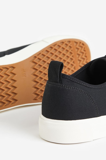 H&M Black Canvas Trainers for Men