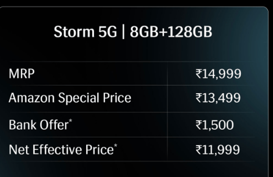LAVA Storm 5G Price in India