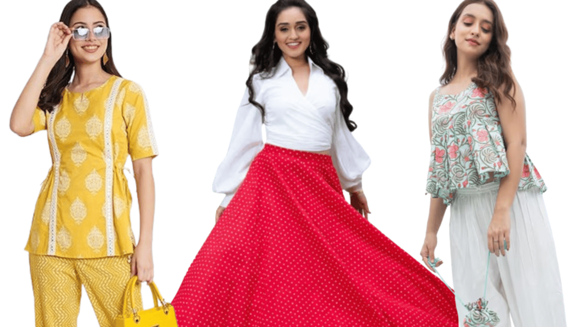Crop Top with Long skirt Best Traditional Tops for Women in Summer