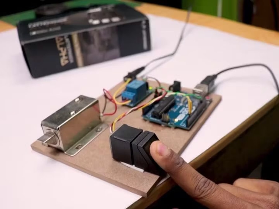 Fingerprint Lock Working