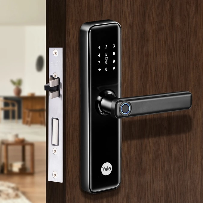 Yale YDME50NxT Fingerprint Smart Door Lock with PIN, RFID, and Manual Key Access