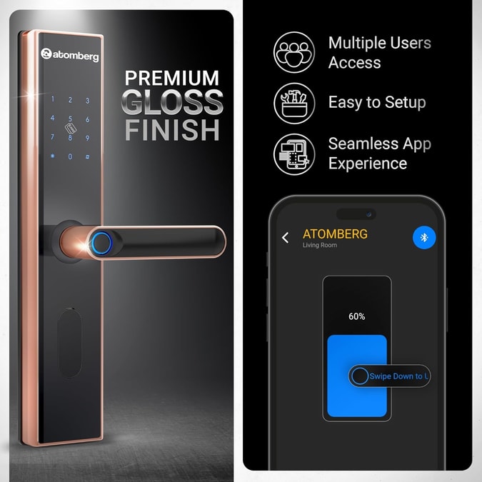 Atomberg SL 1 Fingerprint Smart Lock for Home