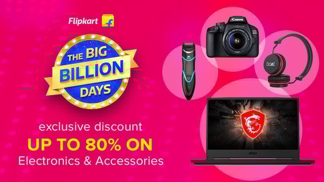 Flipkart Big Billion Days Sale Offers on Electronics & Accessories