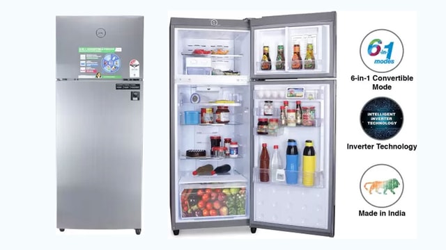 Godrej 260 Litre Double Door 3 Star 6-in-1 Convertible Refrigerator